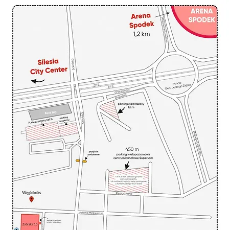 Kairos - Zabrska 15 - Darmowy Podziemny Parking, Klimatyzacja Apartment Katowice